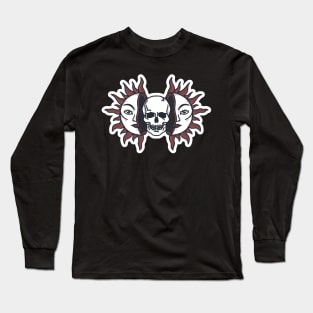 Sunflowers Skull Artwork Long Sleeve T-Shirt